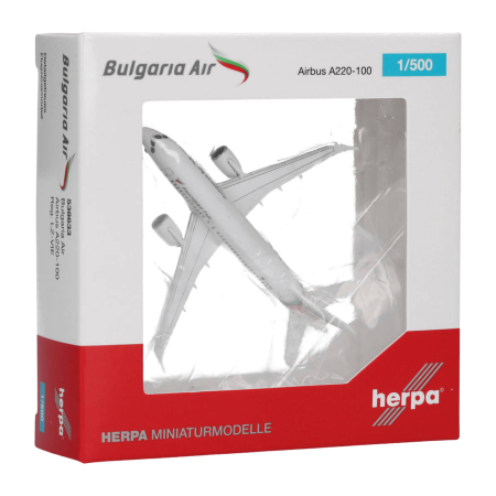 Herpa Wings Flugzeugmodell Bulgaria Air Airbus A220-100 (1:500)